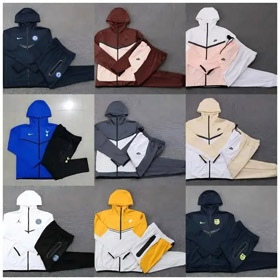 Nike Football Training Suit Full Zip Hooded Long Sleeve Jacket-4362